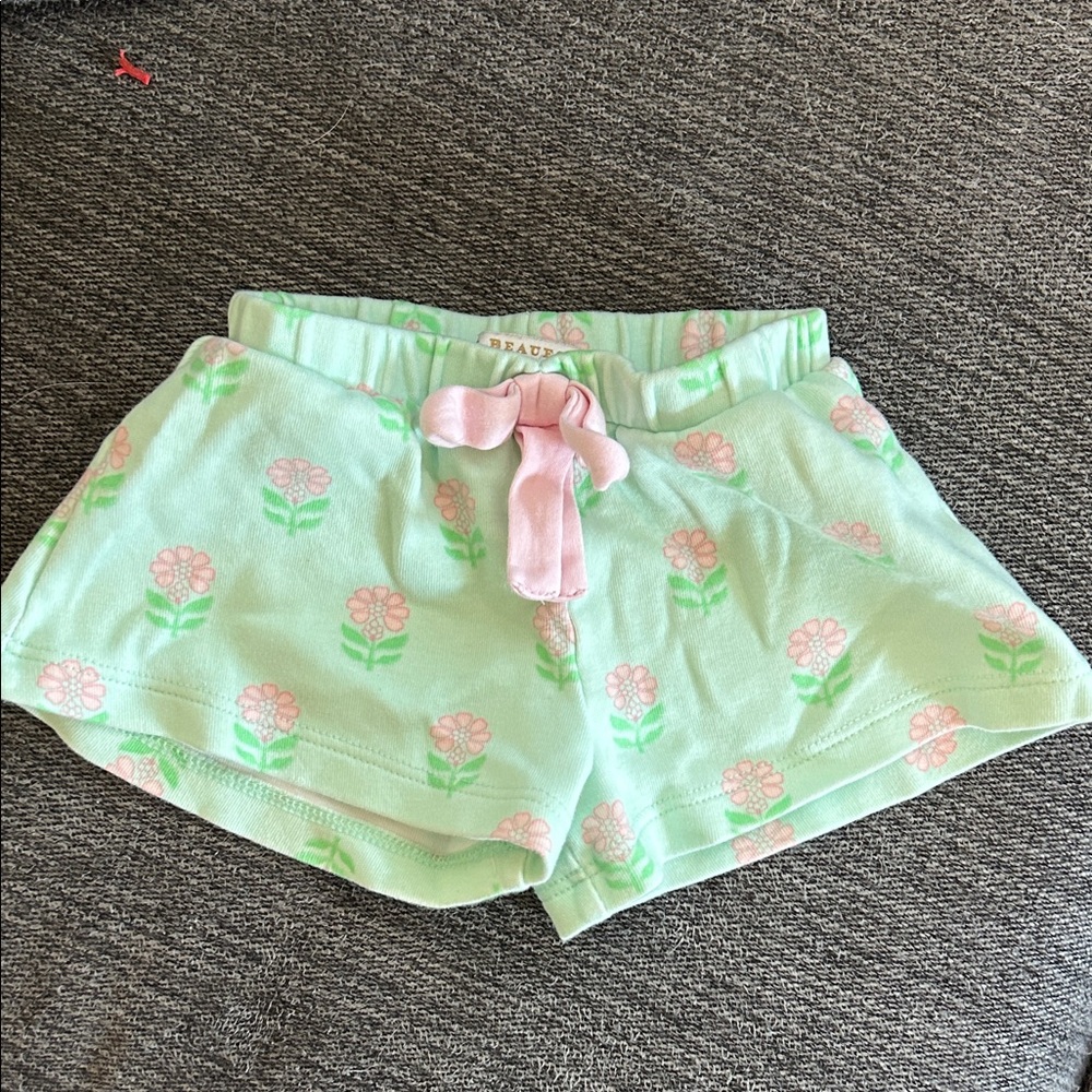The Beaufort Bonnet Company Mint Green Floral Shorts